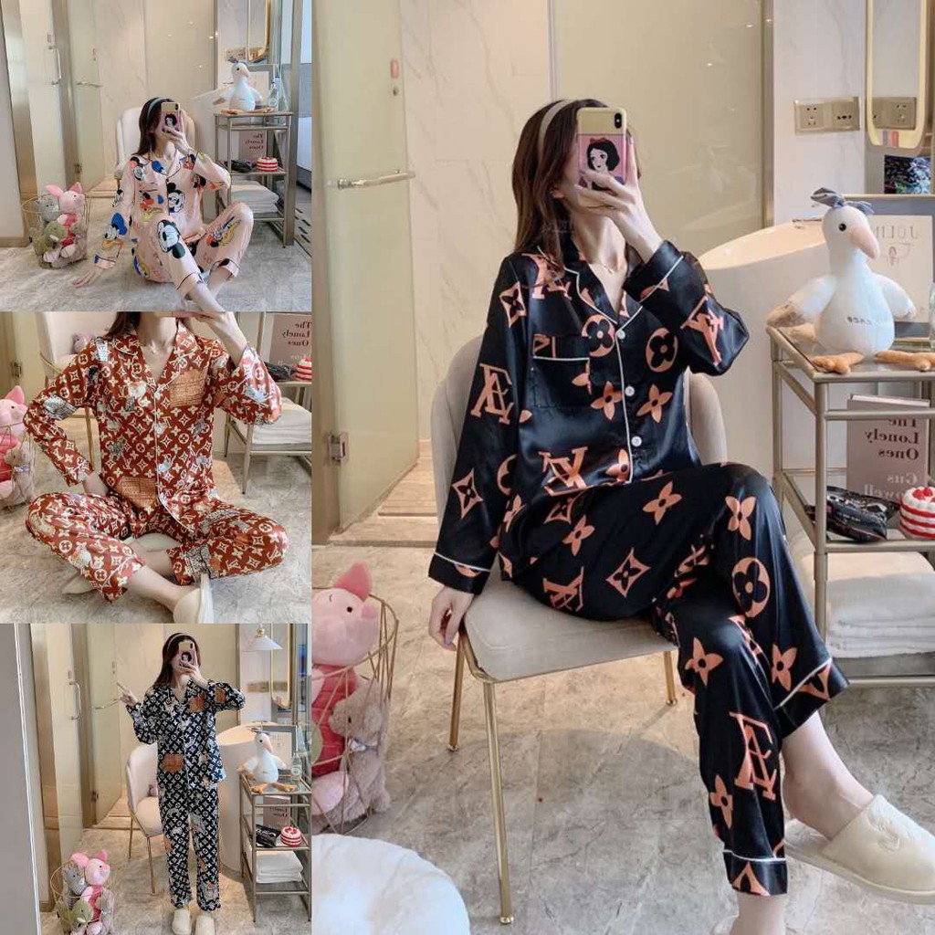 Pajama terno silk store shopee