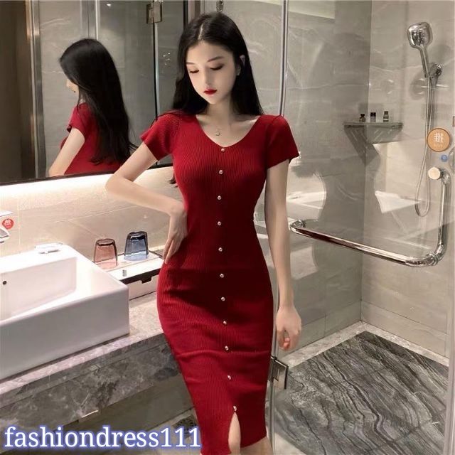 New Knitted Korean style long dress | Shopee Philippines