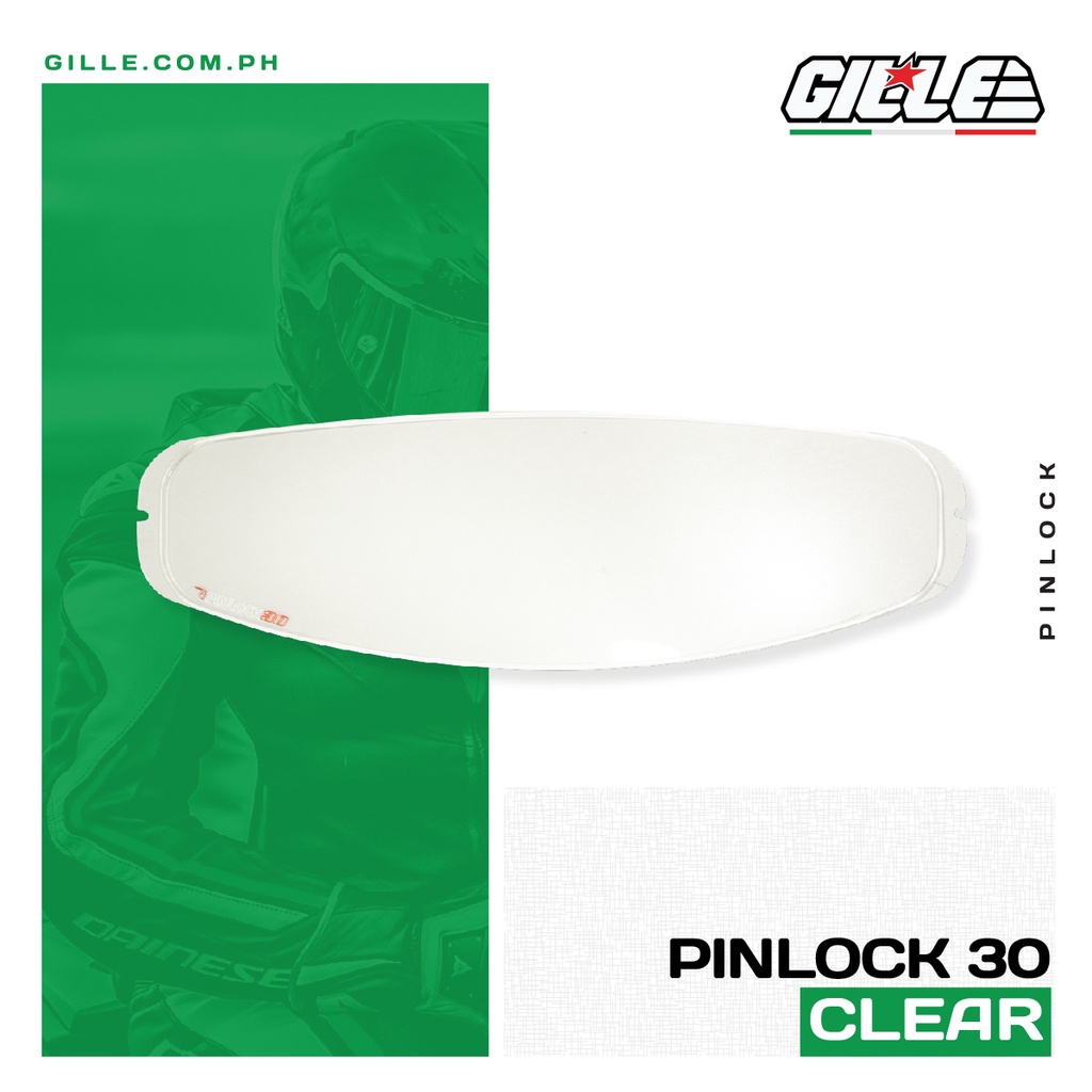 Gille Accessories Pinlock 30 Fog Resistant Insert Lens for Helmets