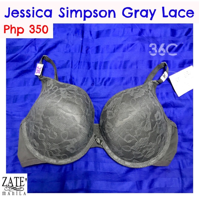 Jessica Simpson Gray Lace Bra