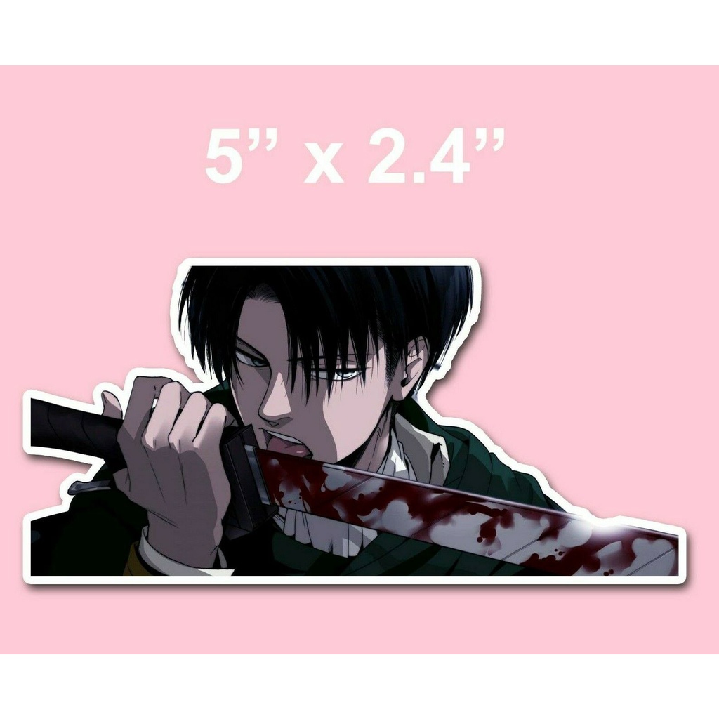 For Levi Ackerman Peeker Peeking Car Decal Vinyl Bumper Sticker Anime