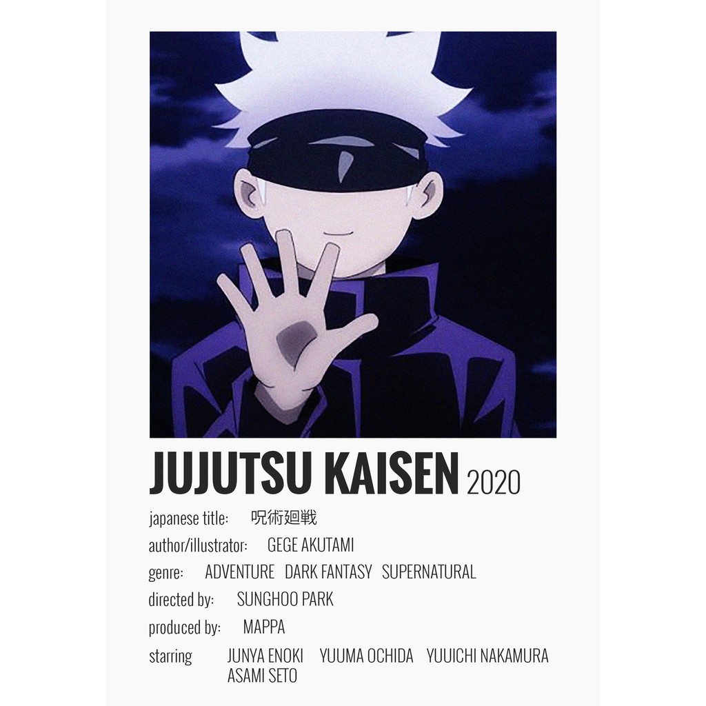 Anime Posters / Jujutsu Kaisen Minimalist Poster / A4 Anime Poster