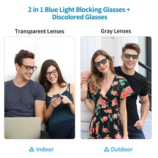 Cyxus Photochromic Sunglasses Blue Light Blocking Glasses for Men Women ...