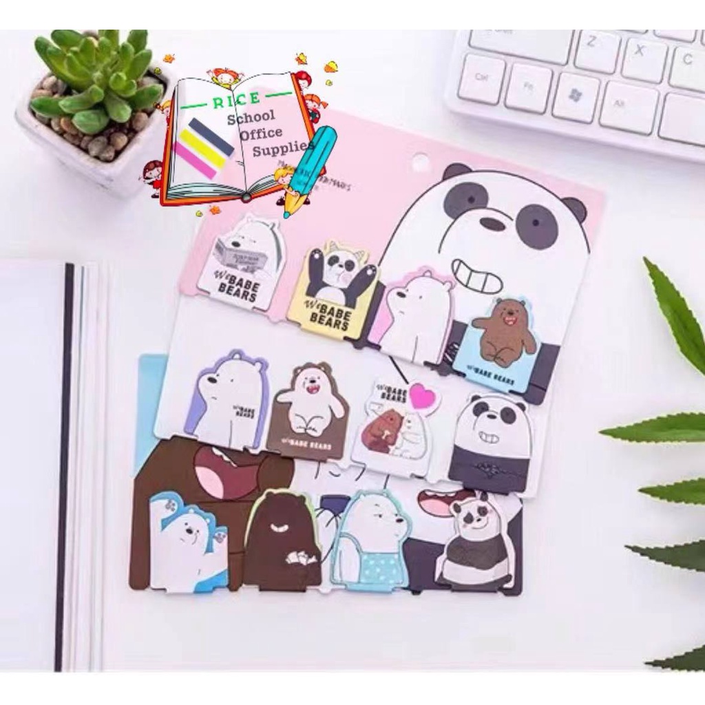 We Bare Bears Magnetic Bookmarks (4pcs/set) | Shopee Philippines