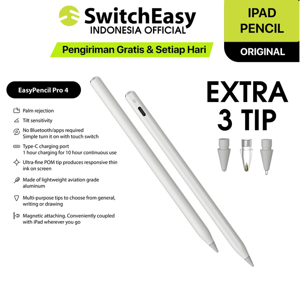 Switcheasy EasyPencil Pro 4 Original Pencil Stylus Pen for iPad ...