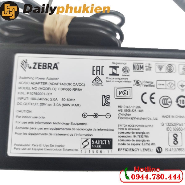 Power Supply For Printer Label Zebra GC420 GC420T GC420D 20v Shopee