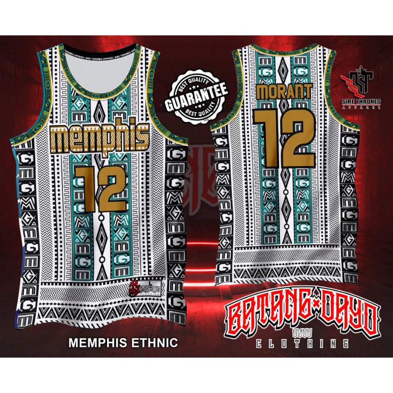 MEMPHIS Memphis Grizzlies Jersey Customize Sublimation MEMPHIS ETHNIC