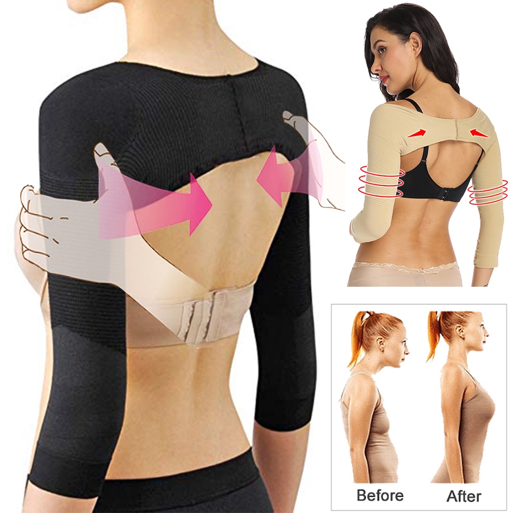 Arm Shaper for Women Slimming Compression Top Body Long Sleeve Vest Back  Support Posture Corrector