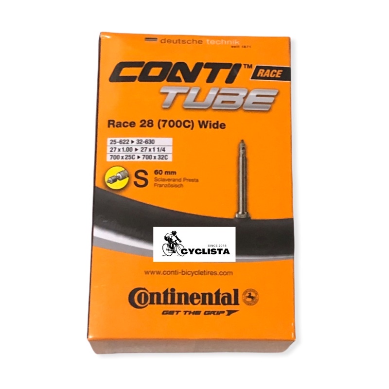 continental 60mm presta valve tube