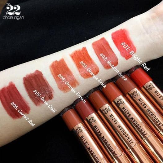 Chosungah Ver 22 Zerogram Satin Velvet Lip Tint Shopee Philippines