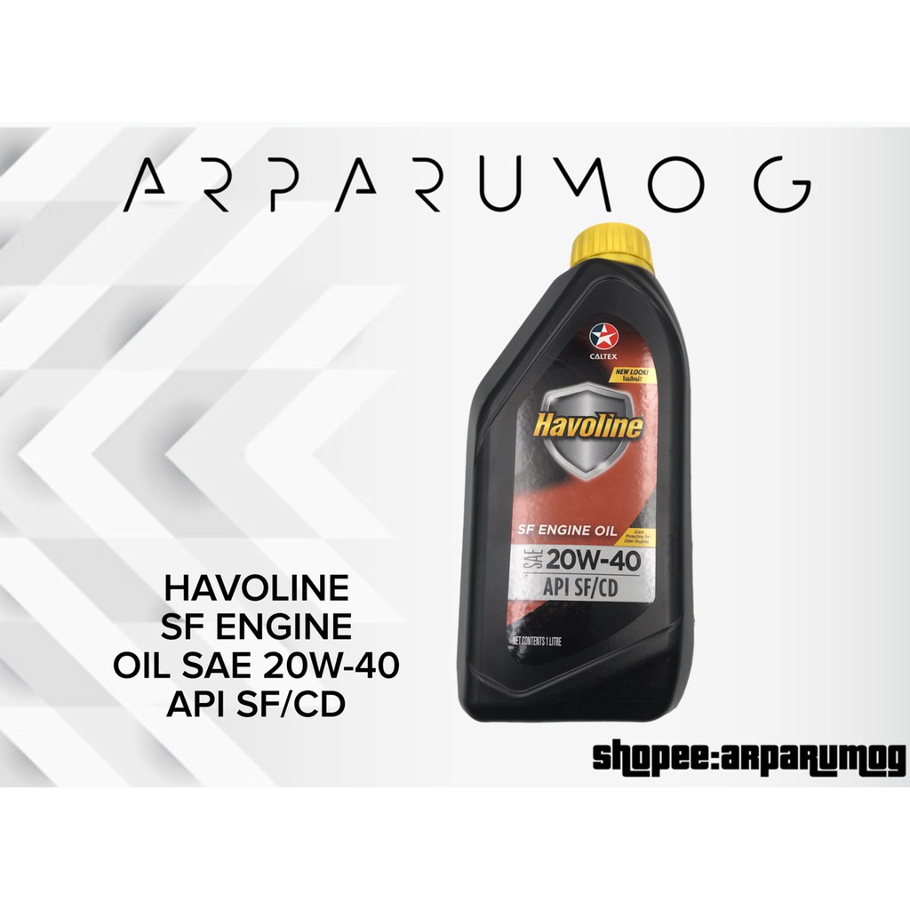 Caltex Havoline Formula: SF 1 Liter 20W40 for Ultimate Protection ...