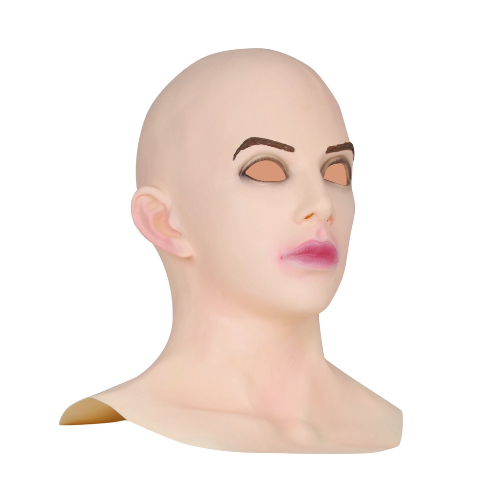 Female Realistic Silicone Crossdresser Mask Cosplay Halloween Fancy