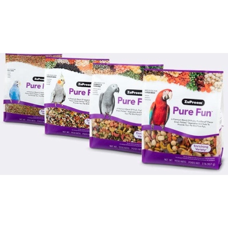 thumbnail image 2 of ZuPreem Pure Fun Bird Food – 2lb Premium Fruit Blend For Parrots, Conures & Conures 2 of 5