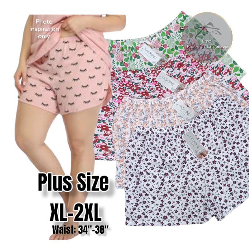 6PCS BUNDLE Plus Size Big Size Mall Quality Cotton Spandex Women's Boxer Shorts Pantulog