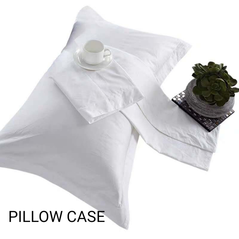 U HOME 1PAIR Hotel White Cotton Pillow cases(2pcs/set)18'x28' Shopee