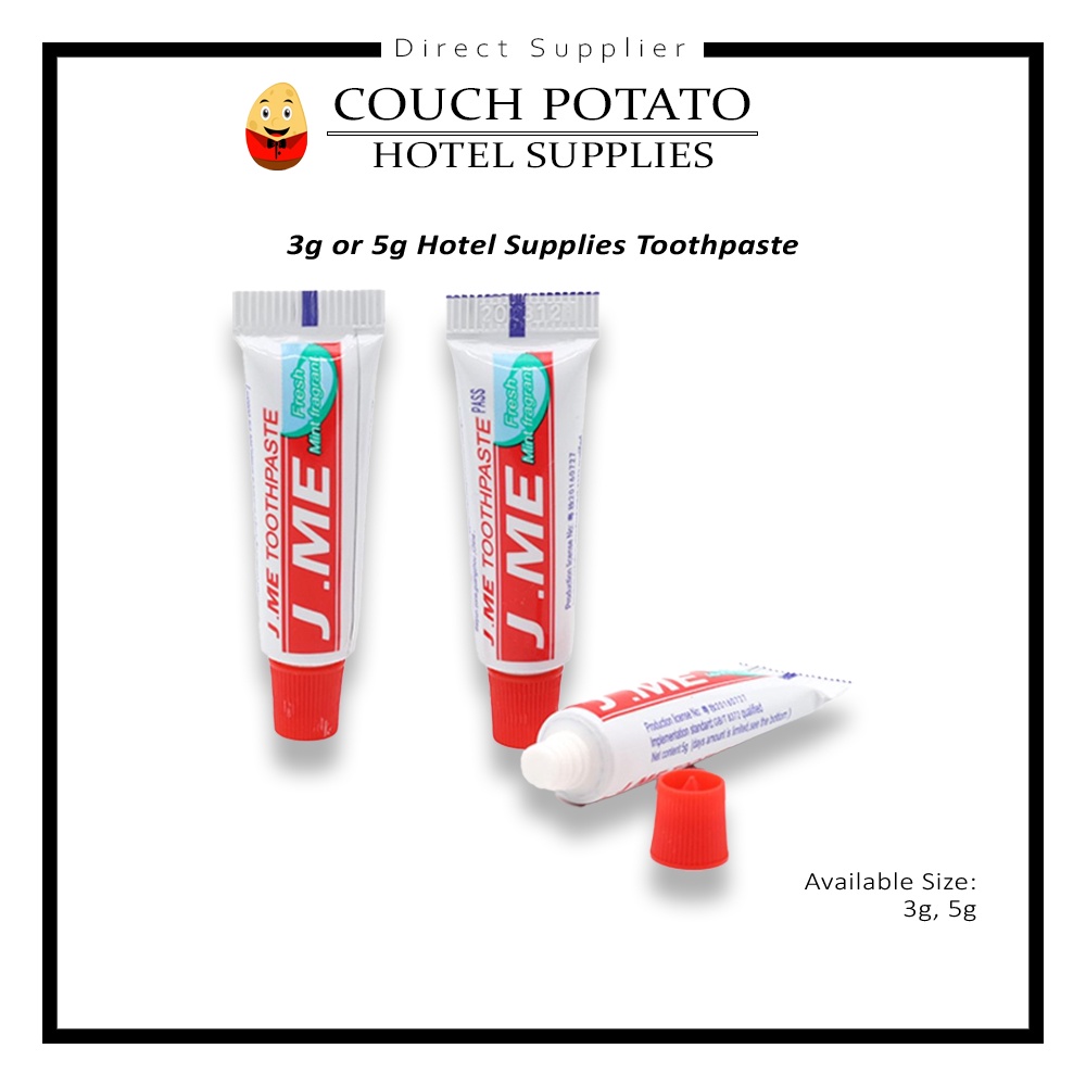 10 / 50pcs Hotel Supplies Toothpaste Mini Tube Travel Toothpaste 3g or