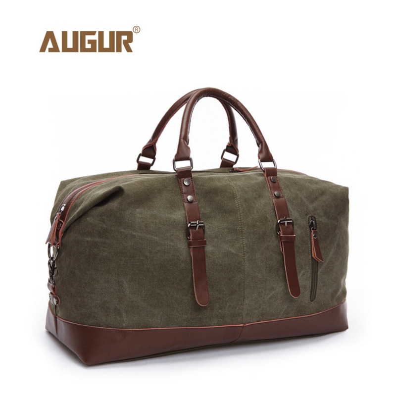 AUGUR canvas shoulder leather organizer sling trolly bag travel luggage for women men waterproof Shopee Philippines