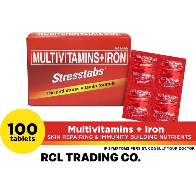 STRESSTABS MULTIVITAMINS PLUS IRON (sold By 50pcs And 100pcs) | Shopee ...