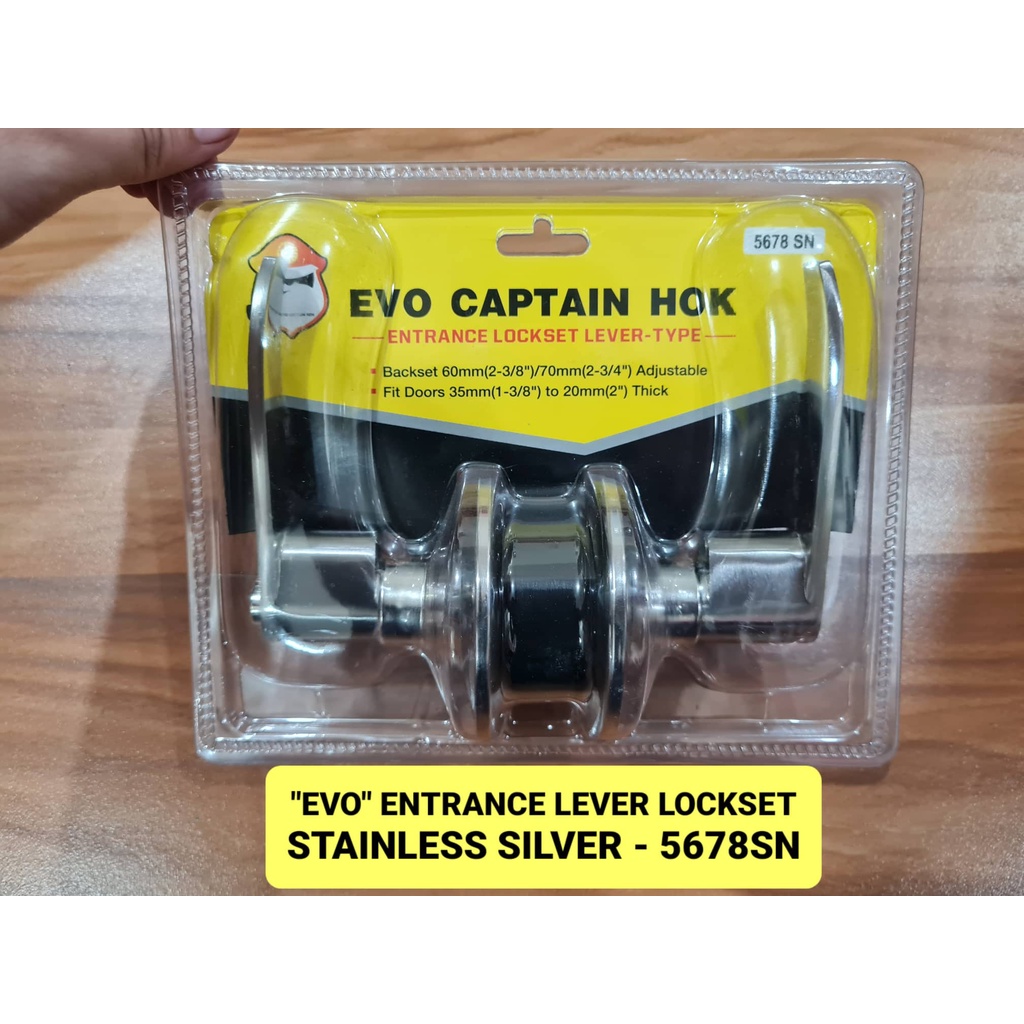 EVO Lever Type Doorknob Entrance Lockset Exquisite Door Locks Stainless ...