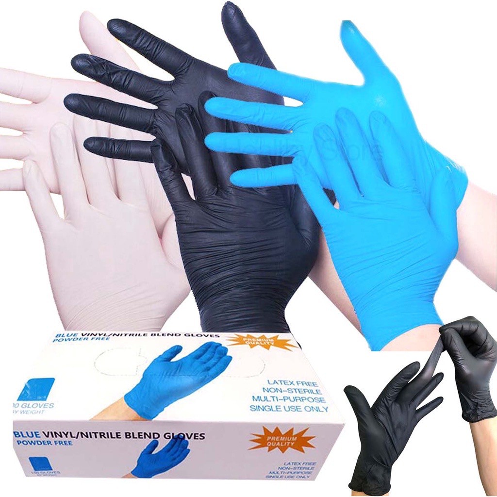 13H)Nitrile Vinyl Glove 100PCS Disposable Surgical glove Powder