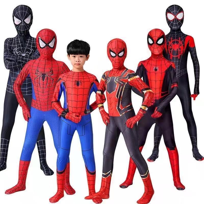 Spiderman America Costume for Kid Boys Jumpsuit One Piece Suit Cosplay ...