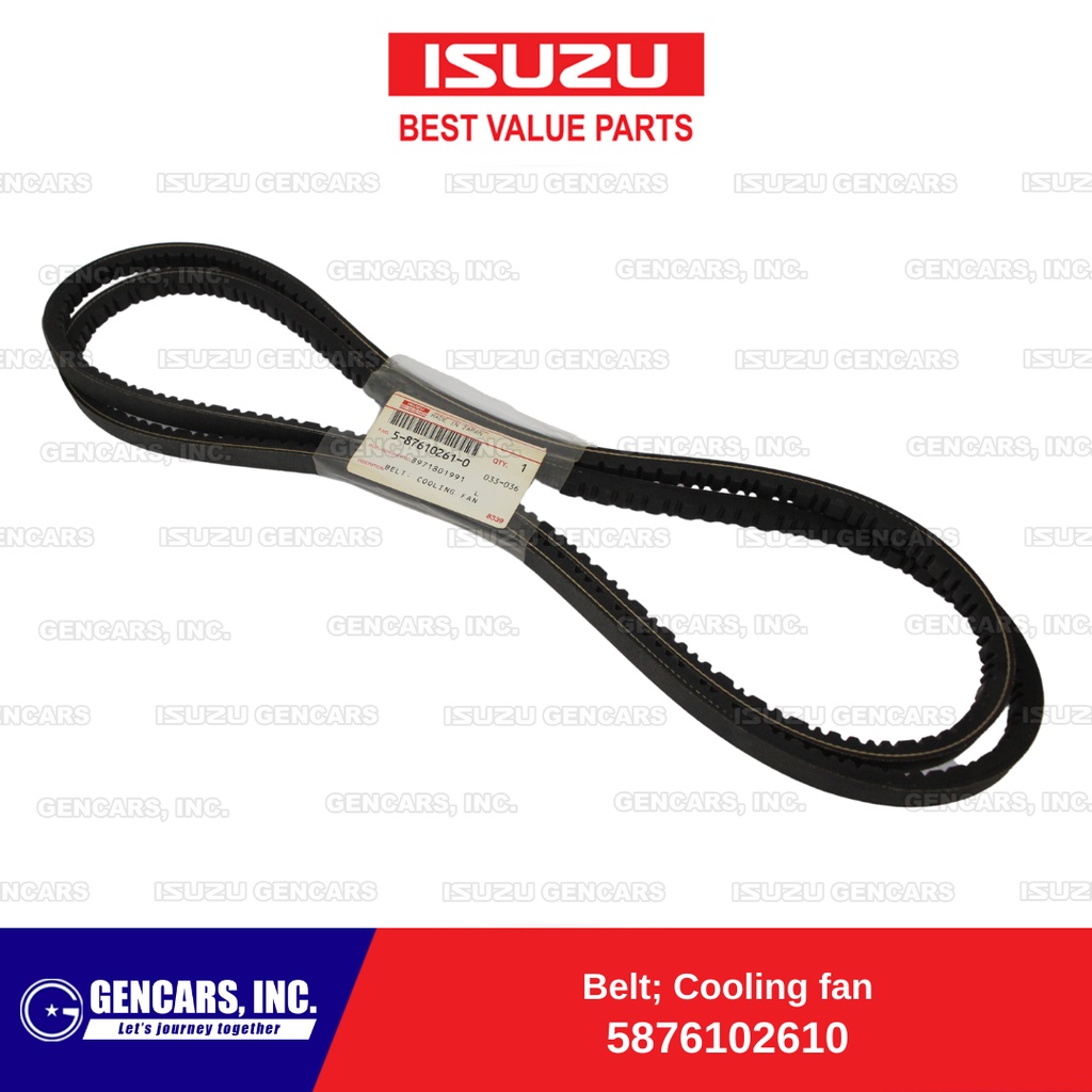 Isuzu Cooling Fan belt for NKR71 4HG1 (5876102610) (BVP) Shopee
