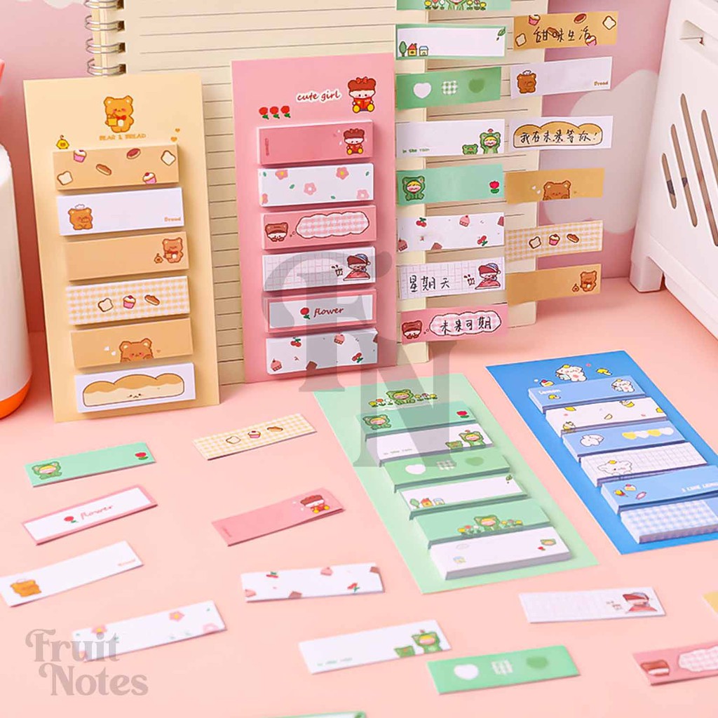 [CLEARANCE] SN003 Kawaii Bear Stationery Sticky Note Set 6 in 1 ...