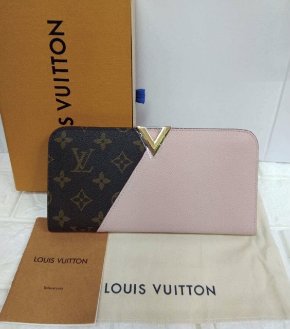 Louis Vuitton Monogram Canvas & Red Leather Kimono Wallet QJBHWC5VRB006