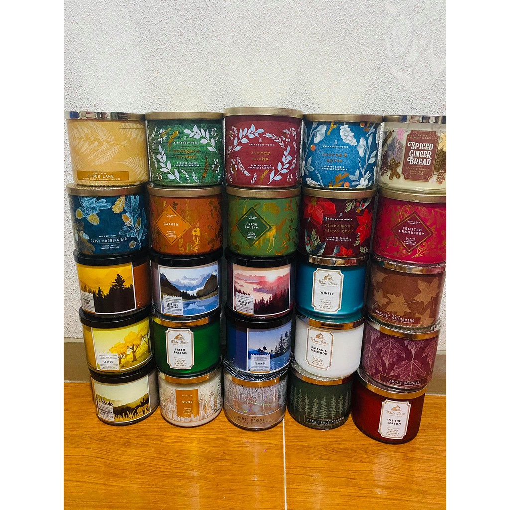 COD/ BATH AND BODY WORKS 3 WICK CANDLE/ BBW CANDLES/ SCENTED CANDLE/ 3WICK SCENTED CANDLES