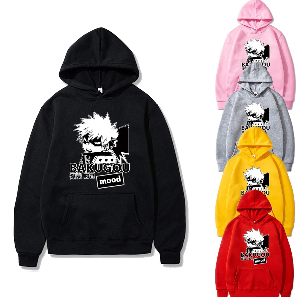 Anime My Hero Academia Bakugou Katsuki Hoodies Men Sweatshirts Hooded ...