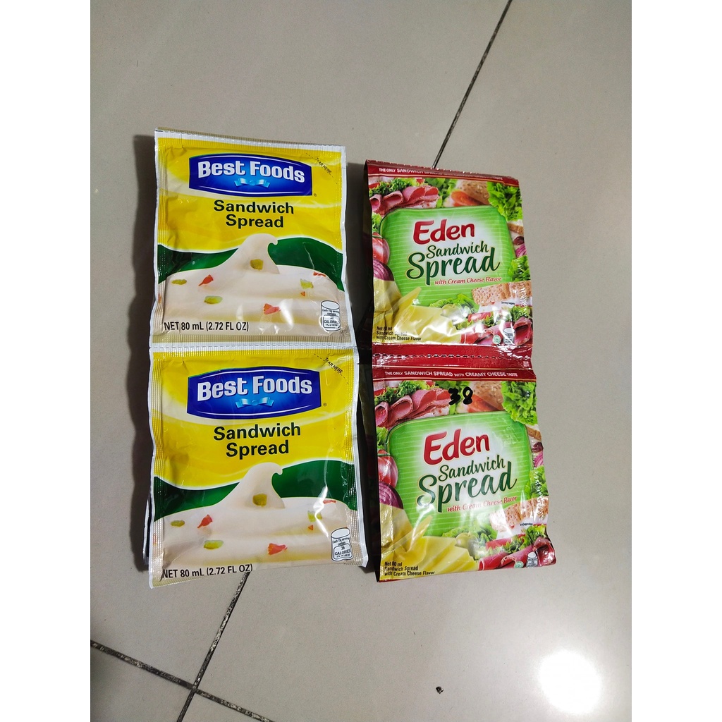 Best Foods Sandwich Spread 80mL and Eden Sandwich Spread Shopee