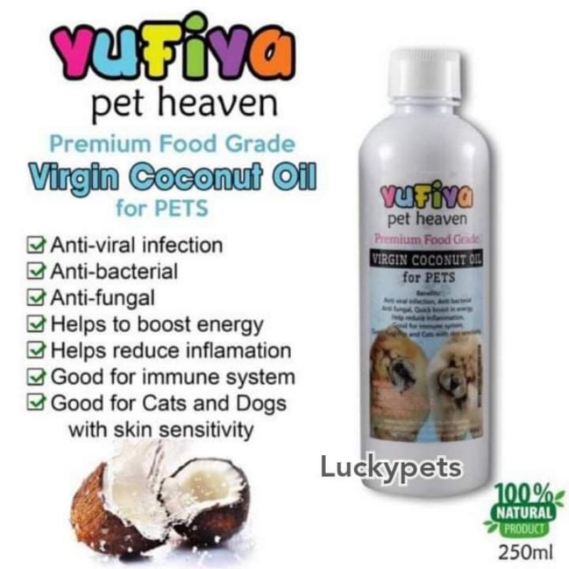 Yufiya Virgin Coconut Oil VCO for Dogs and Cats with Skin