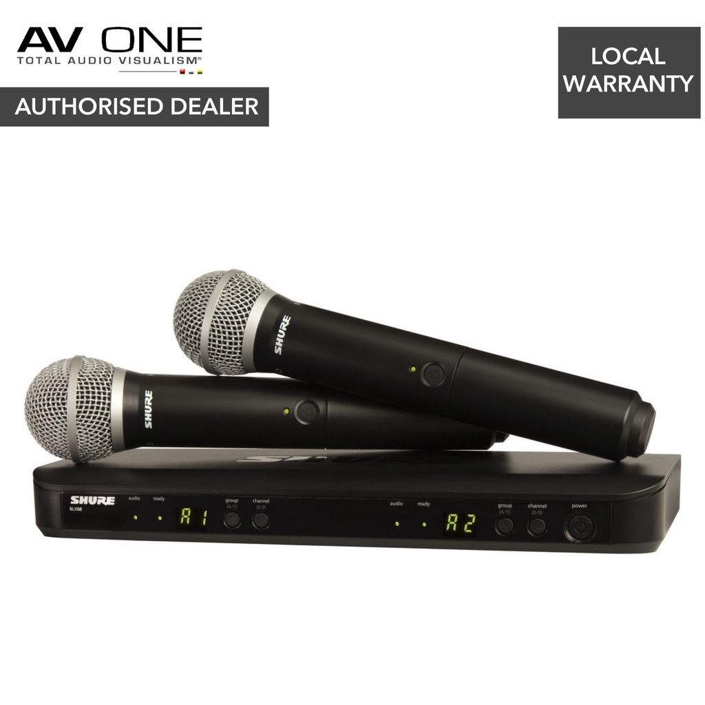 Shure BLX288/PG58 Wireless Dual Vocal System w/ PG58 Handheld