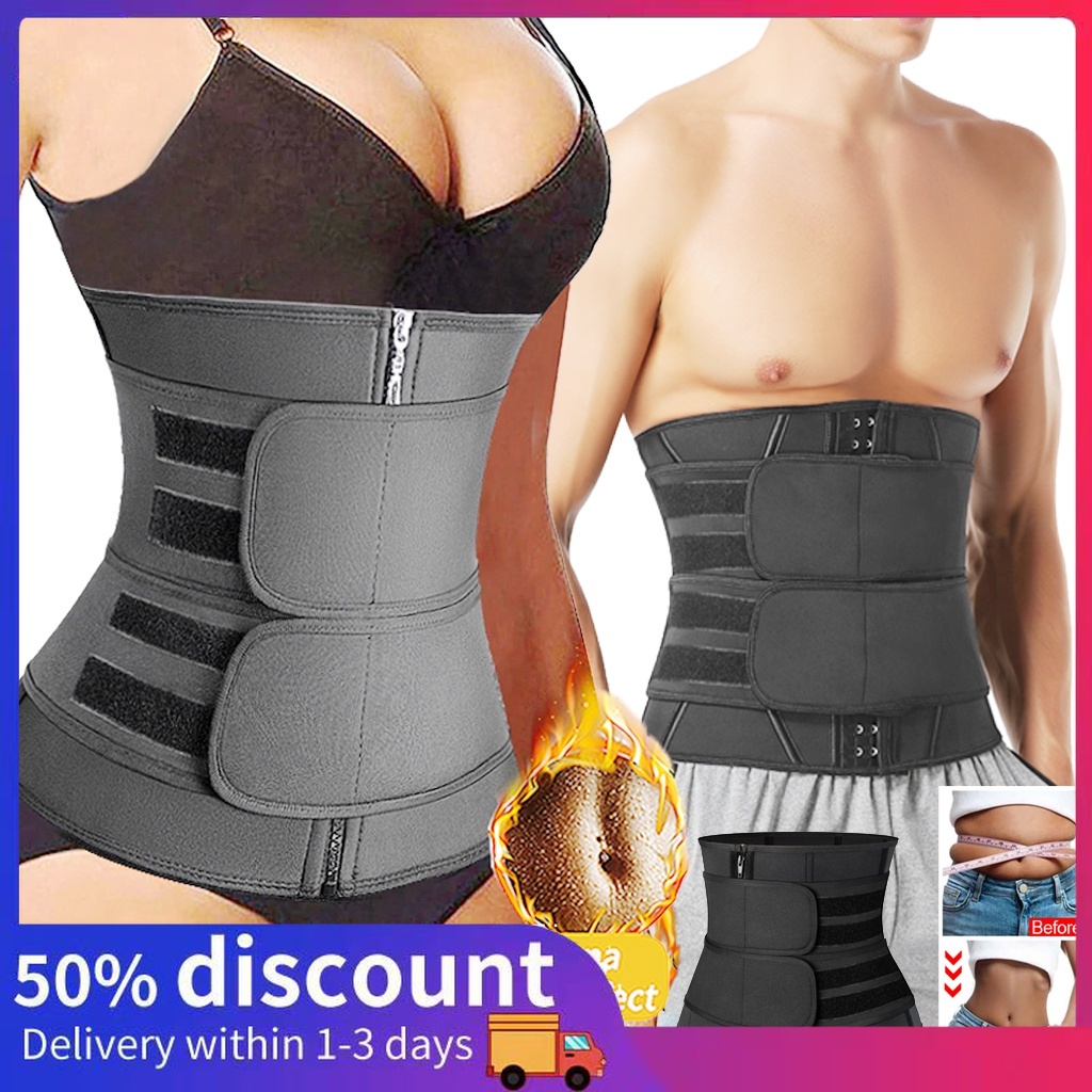 Men Workout Waist Trainer Tummy Slimming Sheath Sauna Body Shaper ...