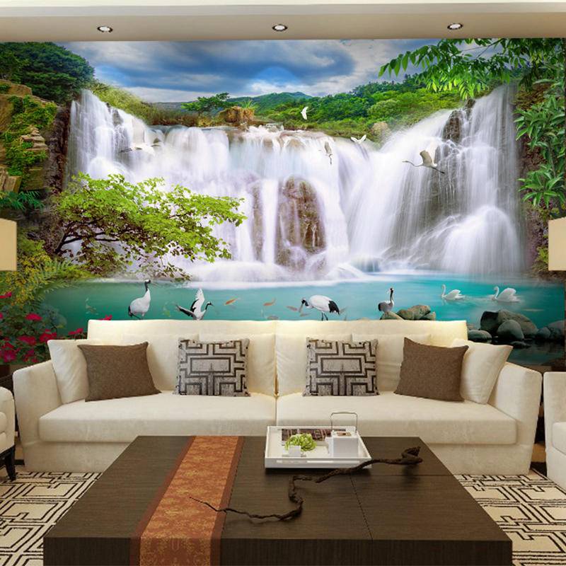 Customized 3D Wall Murals Natural Landscape Waterfall Photo Wallpaper ...