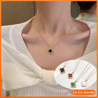 925 Silver Lucky Four-Leaf Clover Gold-Plated Necklace - Find U Rings®  Philippines