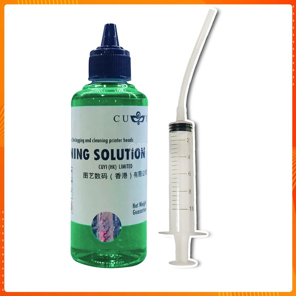100ml CUYI Cleaning Solution and Syringe with Hose for Inkjet Printer