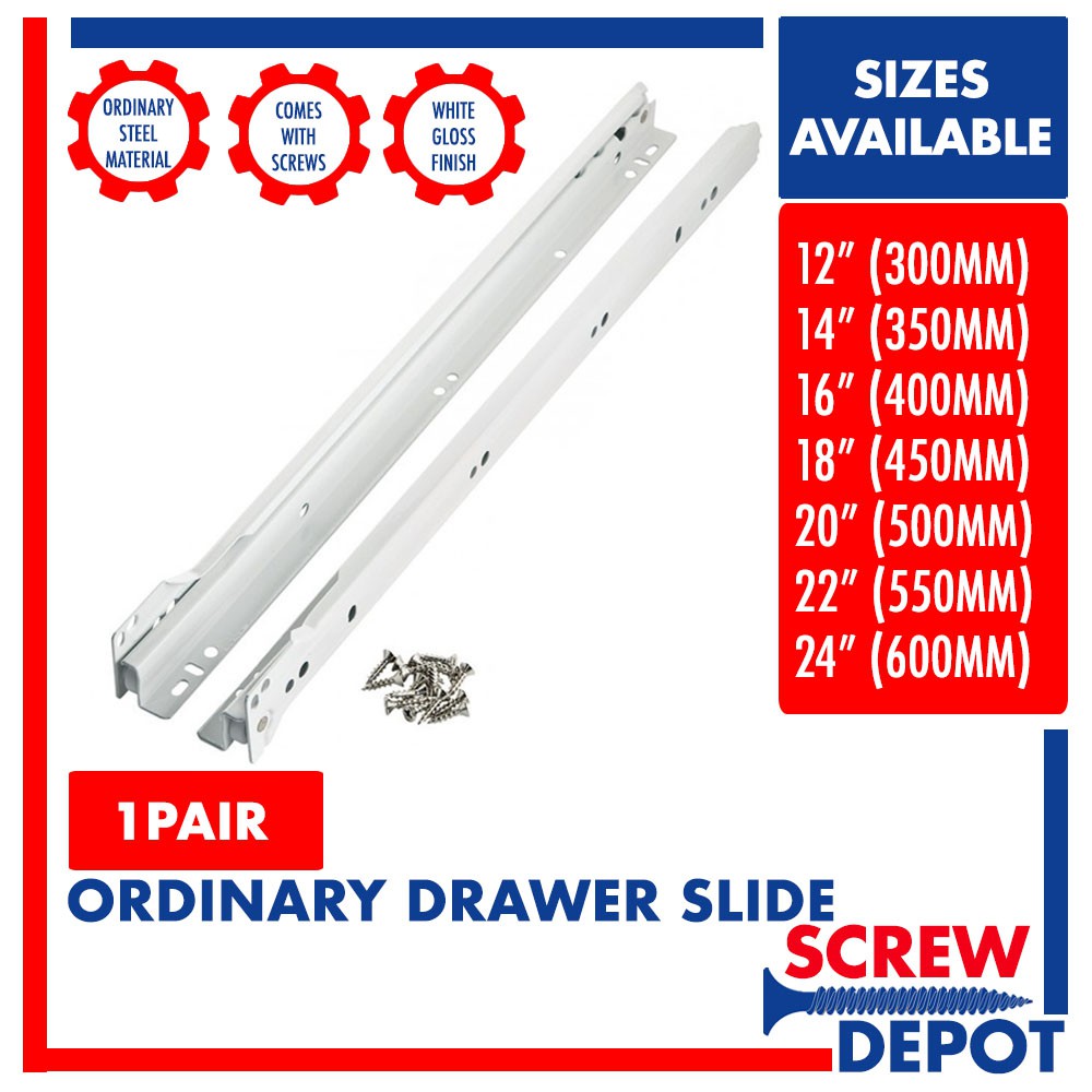 NuGEN Ordinary Drawer Guide or Drawer Slide Cabinet 12-24 Inches ...