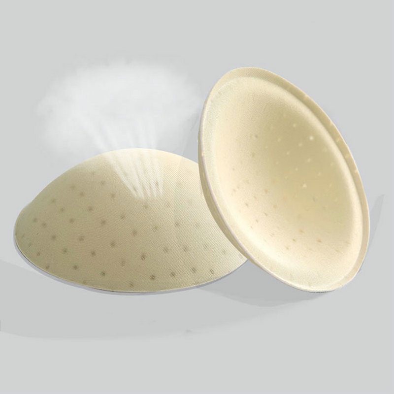 Qcmgmg Women’s Inserts Adhesive Bra Pads Breathable Push Up Silicone Bra Pads