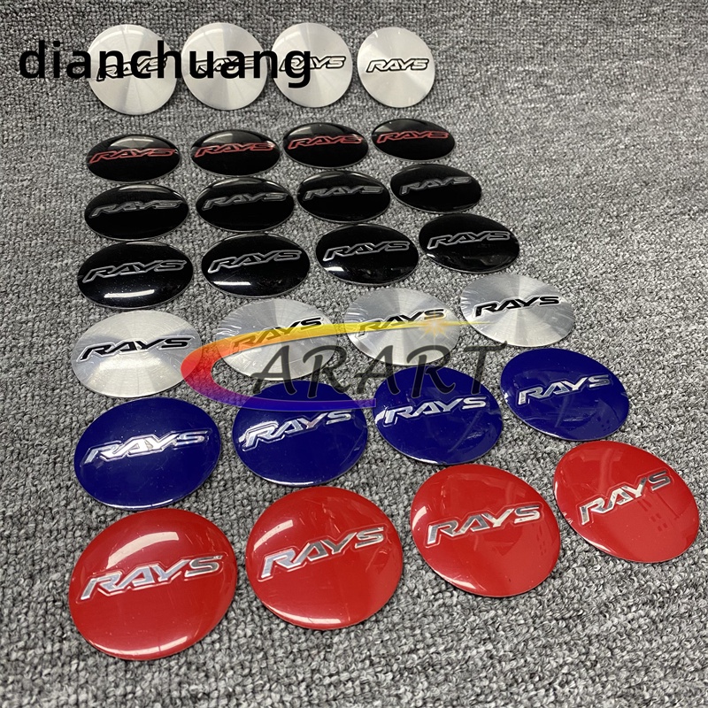 4PCS/ RAYS 56MM Racing Car Wheel Center Hub Cap Sticker Shopee