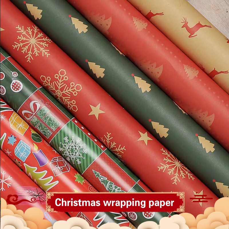 1 roll(100pcs) assorted ordinary Xmas Gift Wrapper Christmas Gift wrap