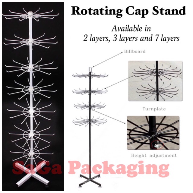 Layers Rotating Metal Cap Stand | Shopee Philippines