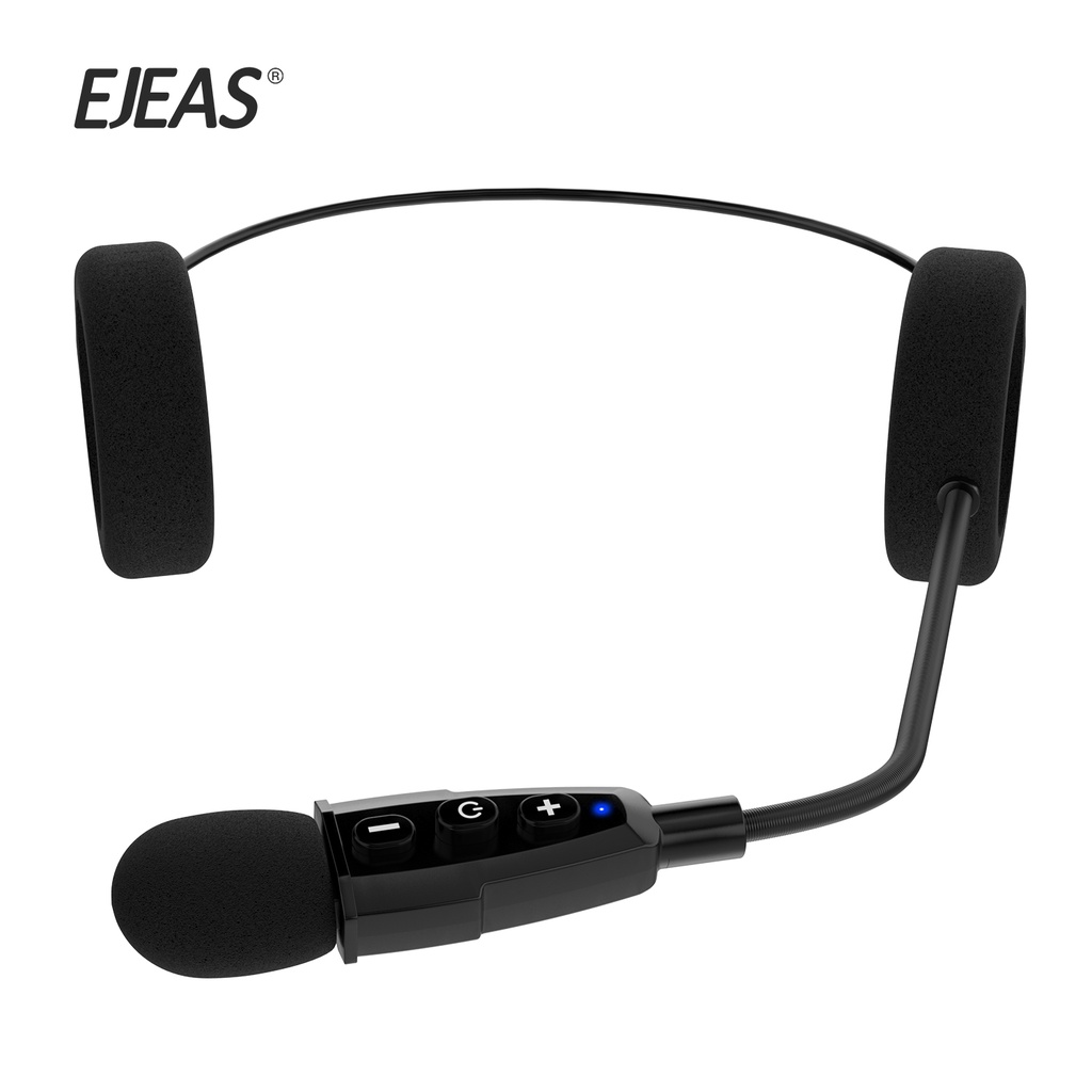 EJEAS E1+ Motorcycle Helmet Bluetooth Wireless Headset Interphone for Rider, 3D Sound Bluetooth