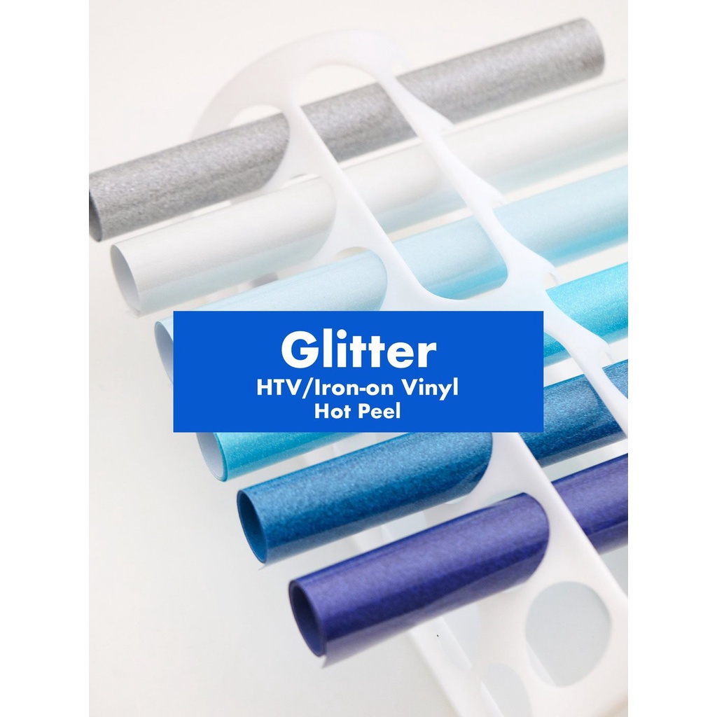 Glitter HTV Heat Transfer Ironon Vinyl Hot Peel 10x12in Sheet for Cricut Cameo DIY Craft T