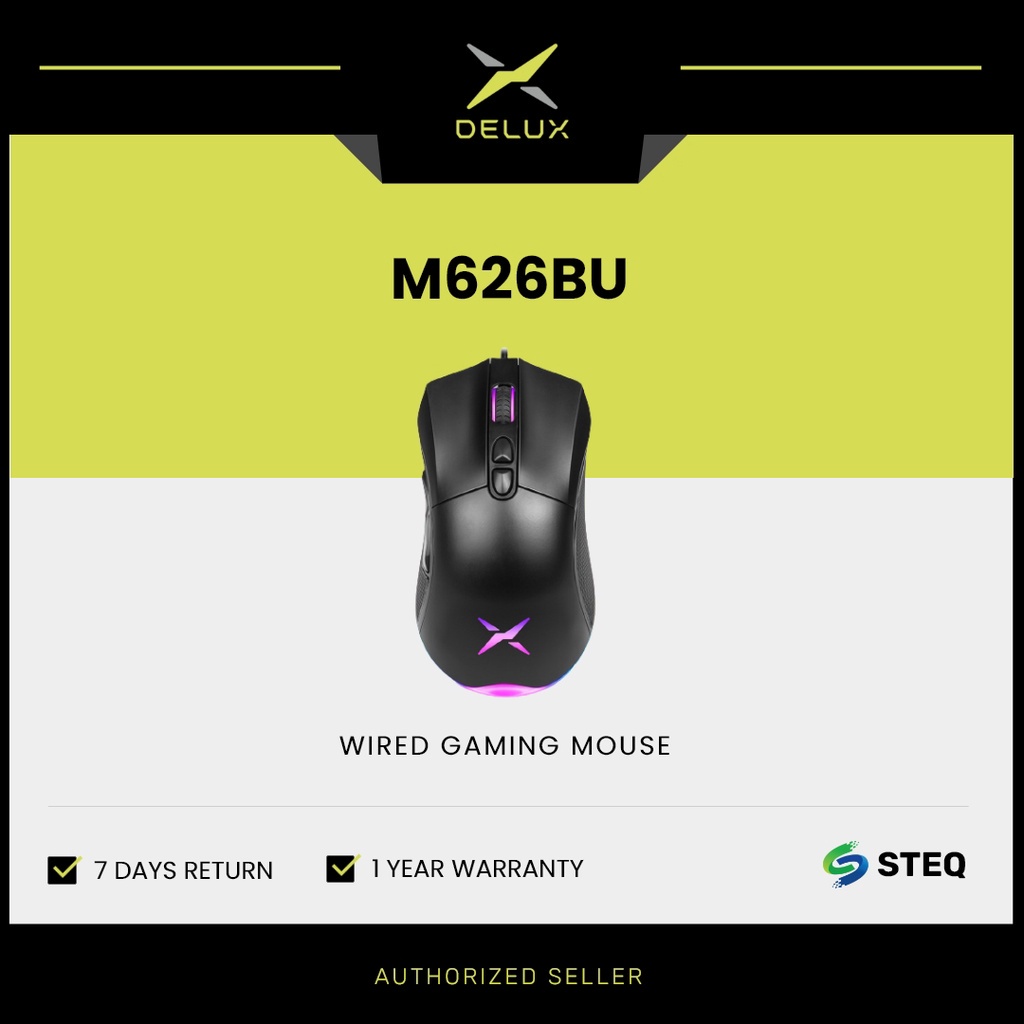STEQ Delux M626BU Wired Gaming Mouse | Shopee Philippines