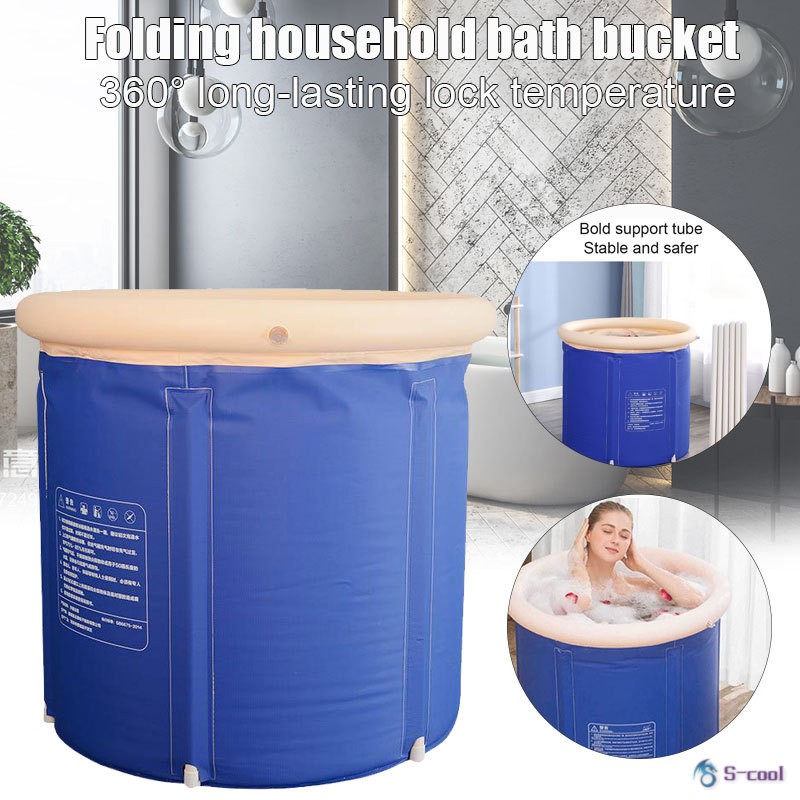 Inflatable Bathtub Portable Bathtub Sauna Foldable Hot Tub in Small