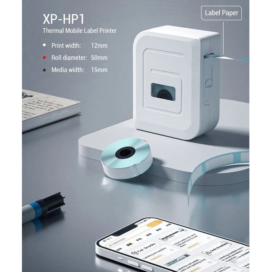 Xprinter Label Printer Maker Mini Wireless Bluetooth Portable Thermal  Sticker Kitchen Office Storage Shopee Philippines
