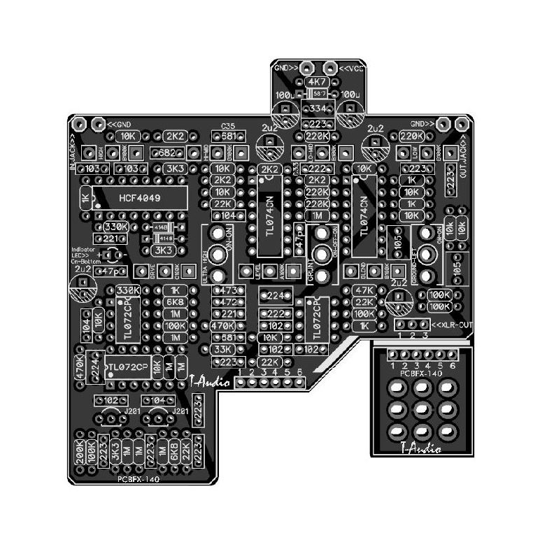 Taudio PCBFX140 Based On Darkglass B7K Bass Preamp Pedal Effect DIY