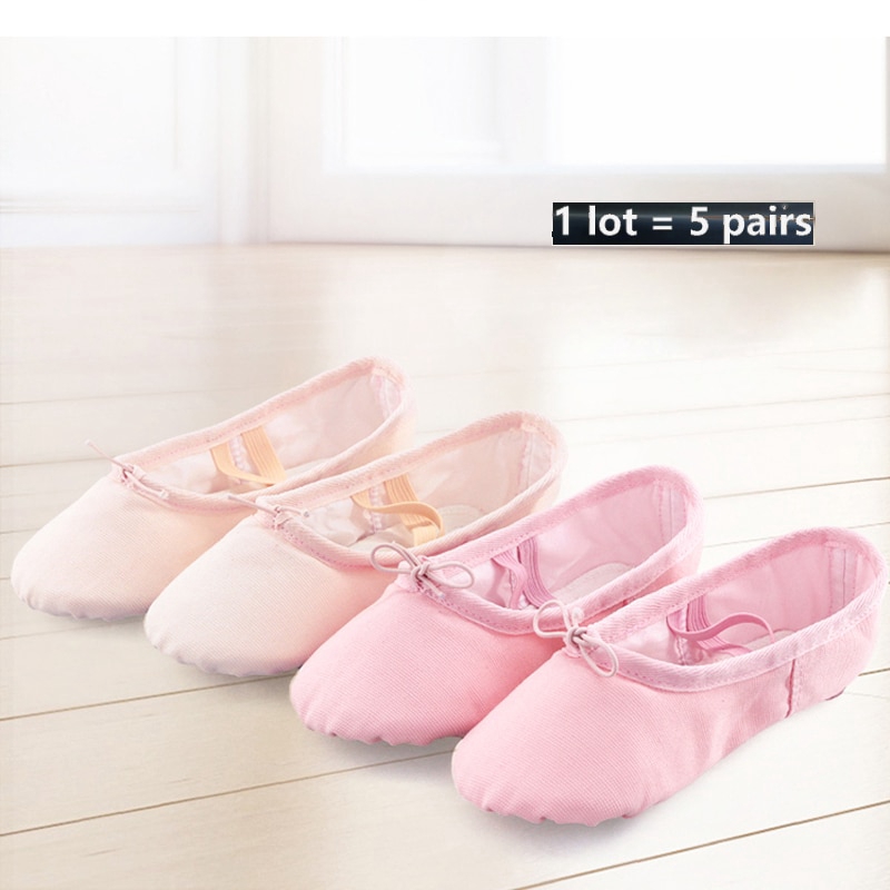 Professional Child Girls Kids Cotton Canvas Soft Ballet Dance Practice Shoes 2536 Shopee