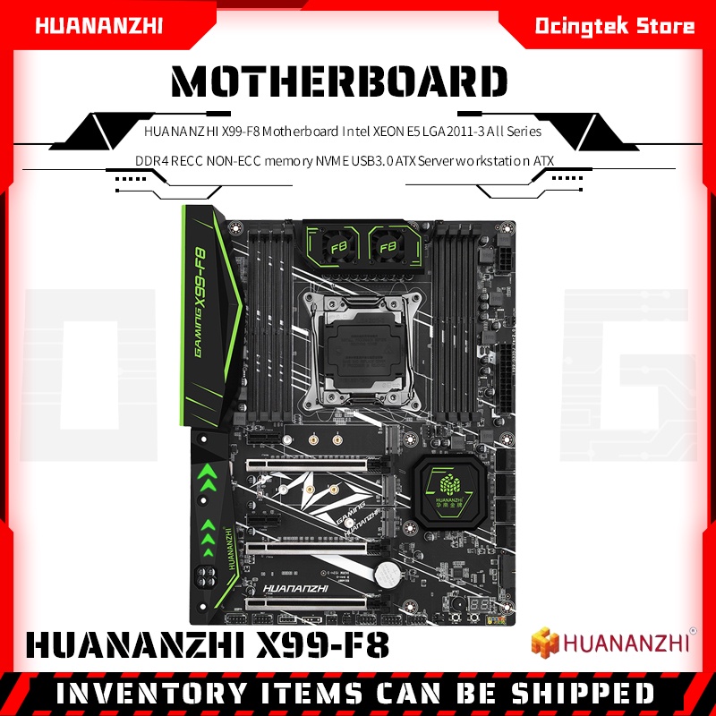 HUANANZHI X99-F8 Motherboard Intel XEON E5 LGA2011-3 All Series DDR4 RECC  NON-ECC memory NVME USB3.0 ATX Server workstation ATX | Shopee Philippines